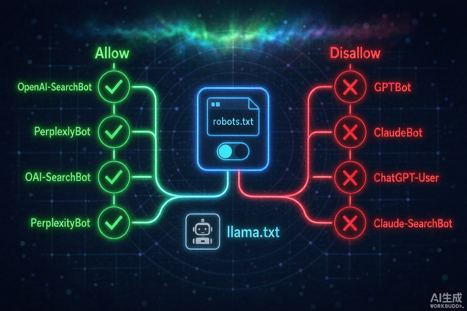 要不要屏蔽 GPTBot:AI 爬虫、robots.txt 与 llms.txt 的取舍 图文封面
